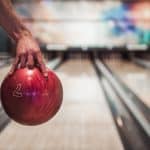 Man playing bowling