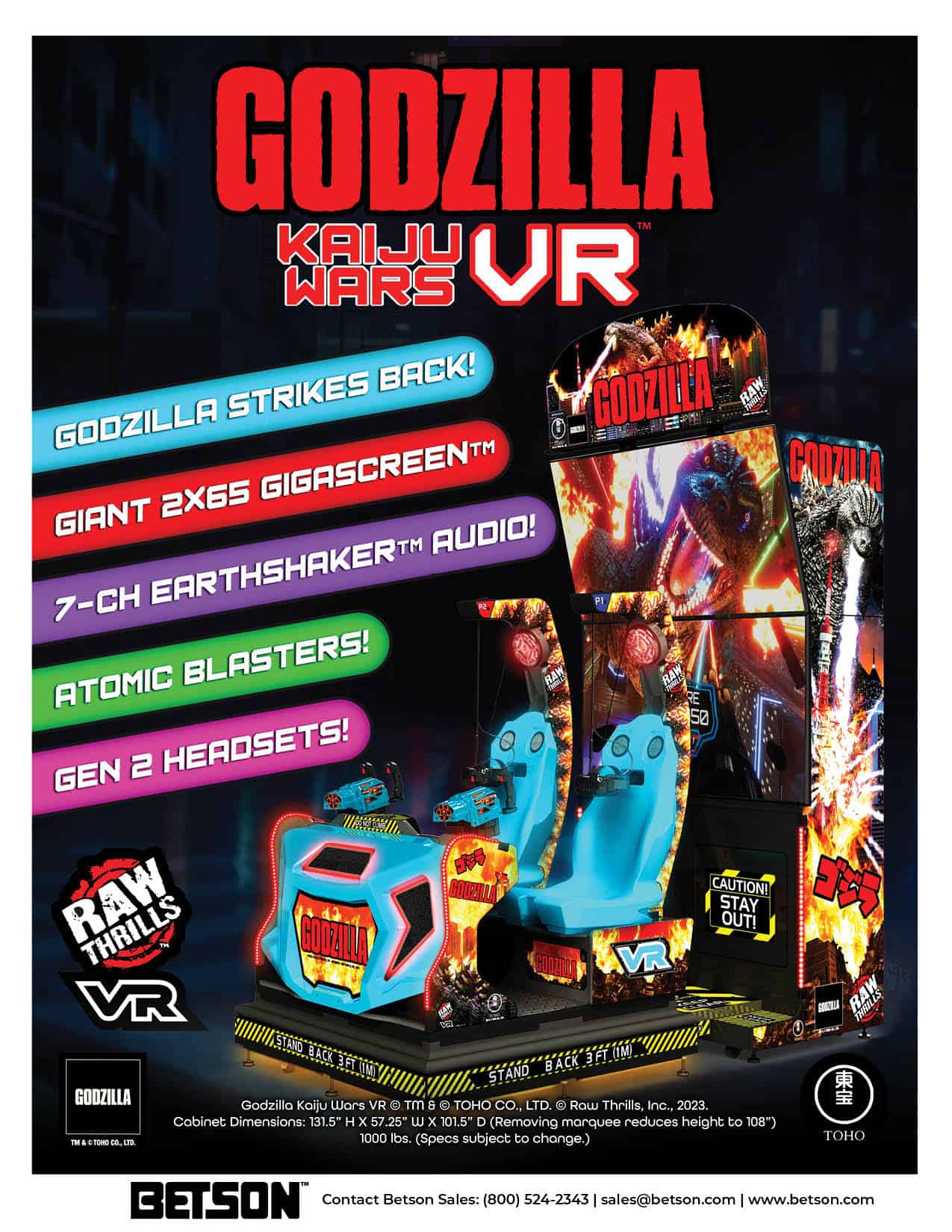 Godzilla Kaiju Wars VR Unattended VR Motion Attraction