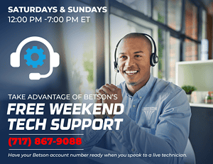 Free Weekend Tech Support Betson Pop Up Banner