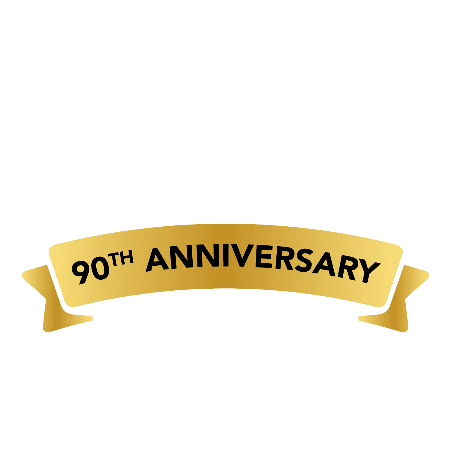 HBI 90th White Logo